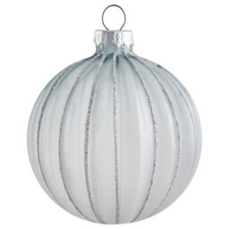 Beliani Set Of 35 Baubles Snowfall Glass Blue - thumbnail 5