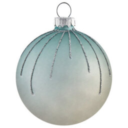 Beliani Set Of 35 Baubles Snowfall Glass Blue - thumbnail 8