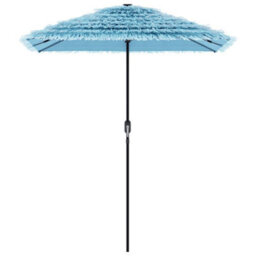 Berkfield Garden Parasol With Steel Pole Blue 300X200X250 Cm - thumbnail 4