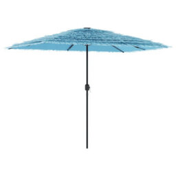 Berkfield Garden Parasol With Steel Pole Blue 300X200X250 Cm - thumbnail 5