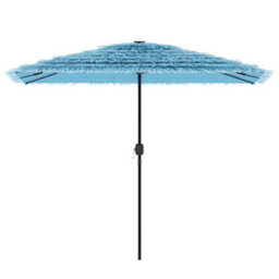 Berkfield Garden Parasol With Steel Pole Blue 300X200X250 Cm - thumbnail 3