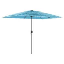Berkfield Garden Parasol With Steel Pole Blue 300X200X250 Cm - thumbnail 2