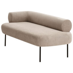 Beliani Left-Hand Chaise Longue Mirmande Fabric Taupe - thumbnail 4