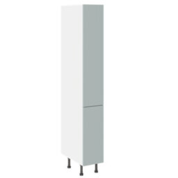 Kitchen Kit Larder Tall Unit 300mm W/ Slab Cabinet Door - Supermatt Aquamarine