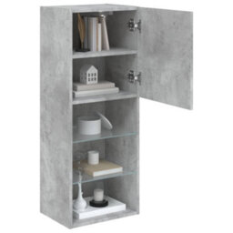 Walplus Tv Cabinet With Led Lights Concrete Grey 40.5X30X102 Cm - thumbnail 6