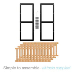 EHC Woodluv 4 Tier Natural Bamboo Shoe Rack Stand Shelf Shelving Hallway, Bedroom, Bathroom, Living Room Organizer Holder Storage - thumbnail 6