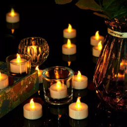 Geezy 24Pcs Led Tea Lights Battery Operated Candles Warm White Flameless Flickering - thumbnail 4