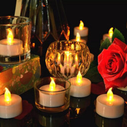 Geezy 24Pcs Led Tea Lights Battery Operated Candles Warm White Flameless Flickering - thumbnail 2