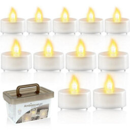 Geezy 24Pcs Led Tea Lights Battery Operated Candles Warm White Flameless Flickering - thumbnail 1