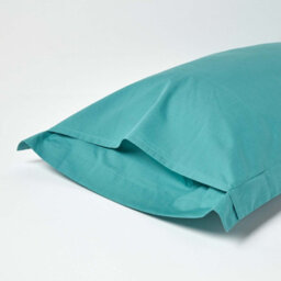 Homescapes Teal Egyptian Cotton Oxford Pillowcase 200 Tc - thumbnail 3