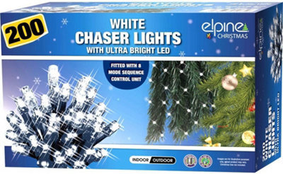 200 Led Christmas Snowing Icicle White Chaser Lights Bright Xmas Tree Indoor Outdoor