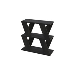 Decortie Lazena Modern 3-Tier Side Table, Black Wood, Slim Particleboard End Table H55.4Cm - thumbnail 2