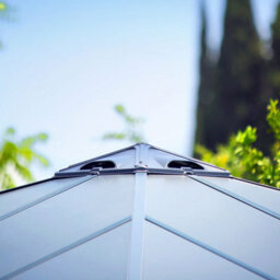 Xample Palram Canopia Palermo 3.6X3.6M Aluminium & Polycarbonate Gazebo With Heat Block Roof, Uv Protection & Built-In Gutters - thumbnail 4