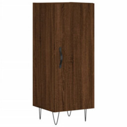 Berkfield Classic Sideboard Brown Oak 34.5X34X90 Cm Engineered Wood - thumbnail 1