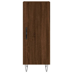 Berkfield Classic Sideboard Brown Oak 34.5X34X90 Cm Engineered Wood - thumbnail 5