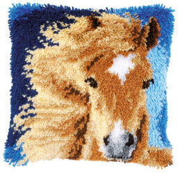 Groves Of Thames L/hk Cush Brown Horse - Latch Hook Kit: Cushion: Brown Horse - Vervaco