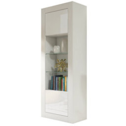 Creative Furniture Illume Display Cabinet 170Cm - White With Gloss Doors - thumbnail 7