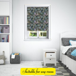 Lister Cartwright Jungle Design Blackout Roller Blinds Easy Fit Child Safety Included (Pewter, 120 X140 Cm) - thumbnail 4