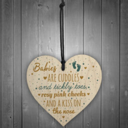 Red Ocean Mum To Be Present Wooden Heart Baby Shower Gift Plaque Decoration Mummy Keepsake Baby Unisex - thumbnail 2