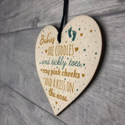Red Ocean Mum To Be Present Wooden Heart Baby Shower Gift Plaque Decoration Mummy Keepsake Baby Unisex - thumbnail 7