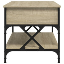 Berkfield Coffee Table Sonoma Oak 100X50X50 Cm Engineered Wood And Metal - thumbnail 6