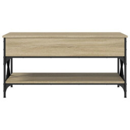 Berkfield Coffee Table Sonoma Oak 100X50X50 Cm Engineered Wood And Metal - thumbnail 5