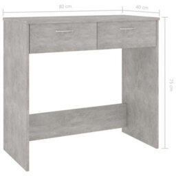 Vidaxl Desk Concrete Grey 80X40X75 Cm Engineered Wood Desks - thumbnail 6