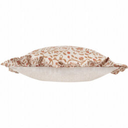 Paoletti Seventy Three Linen Filigree Printed Ruffle Cushion Cover - thumbnail 3