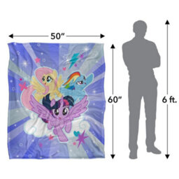 My Little Pony Silky Starry Sky Supersoft Blanket Multicoloured (One Size) - thumbnail 5