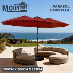 Mountview Big Parasol Patio Umbrella Outdoor Garden Pool Sun Shade Double-Sided - thumbnail 4