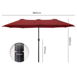 Mountview Big Parasol Patio Umbrella Outdoor Garden Pool Sun Shade Double-Sided - thumbnail 2