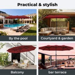 Mountview Big Parasol Patio Umbrella Outdoor Garden Pool Sun Shade Double-Sided - thumbnail 9