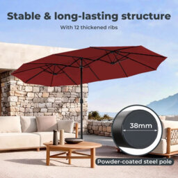 Mountview Big Parasol Patio Umbrella Outdoor Garden Pool Sun Shade Double-Sided - thumbnail 8
