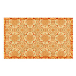Native Natural Orange Floral Pattern Indoor & Outdoor Doormat - 70X40Cm - thumbnail 2