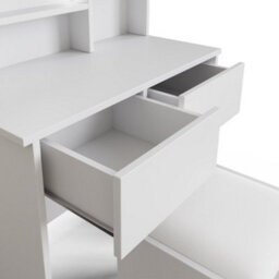 Gfw Eva Led Dressing Table Set White, Hollywood Lights, Mirror, 2 Drawers, Stool, Adjustable Led Lights For Bedroom/dressing Room. - thumbnail 9
