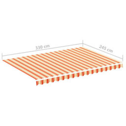 Walplus Replacement Fabric For Awning Garden Sun Shade Canopy Gazebo For Back Door, Porch, Patio Yellow And Orange 3.5X2.5 M - thumbnail 6