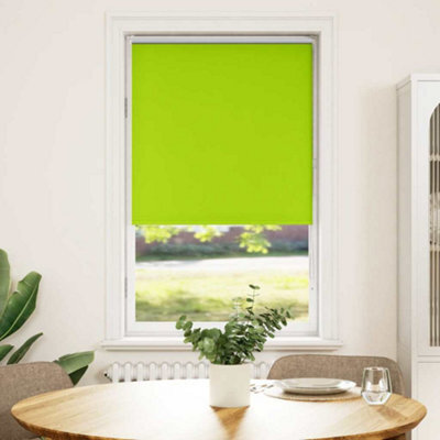 Berkfield Durable Roller Blind Blackout Leaves Green 80X130 Cm Fabric Width 75.7 Cm Polyester - image 1