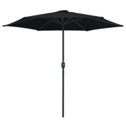 Berkfield Outdoor Parasol With Aluminium Pole 270X246 Cm Black - thumbnail 2
