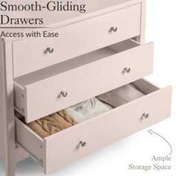 Christow 3 Drawer Chest Of Drawers Pink - thumbnail 4