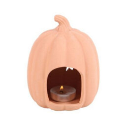 Terracotta Pumpkin Tealight Holder - Autumn Decor - thumbnail 2