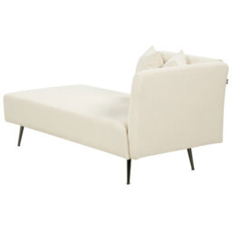 Beliani Right-Hand Chaise Longue Riom Boucle Off-White - thumbnail 6
