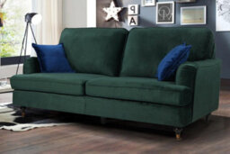 3 Seater Sofa In Bottle Green Velvet - thumbnail 2