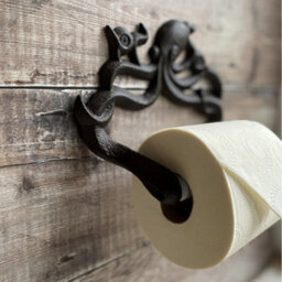 Selections Wall Mounted Octopus Loo Roll Holder In Cast Iron - thumbnail 5