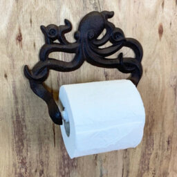 Selections Wall Mounted Octopus Loo Roll Holder In Cast Iron - thumbnail 3