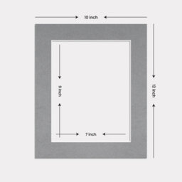 Ak Frames 12X10 Mid Grey Picture Mounts To Fit 9X7 Aperture Size - Mount Board Only (No Frame Included) - thumbnail 3
