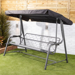 Alfresia Roma Swing Seat With Alexandra Green Leaf Classic Cushions - thumbnail 6