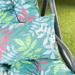 Alfresia Roma Swing Seat With Alexandra Green Leaf Classic Cushions - thumbnail 4