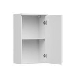 Impact Furniture Small Bathroom Cabinet Wall Mounted Storage Unit Slim Single Door Cupboard Handleless Narrow White Gloss Spice - thumbnail 5