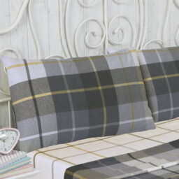Rapport Flannelette Brushed Cotton Checked Blue Fitted Sheet, Flat Sheet And Pillow Case - thumbnail 2