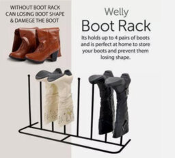 Almineez Welly Boot Rack For Indoor/outdoor 4 Pair Neat And Tidy Boot Organiser - thumbnail 4